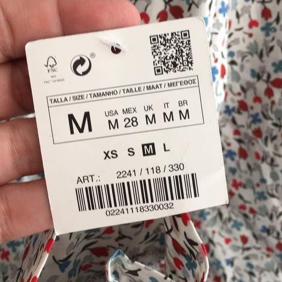 NWT Zara floral one shoulder top - Picture 4 of 5